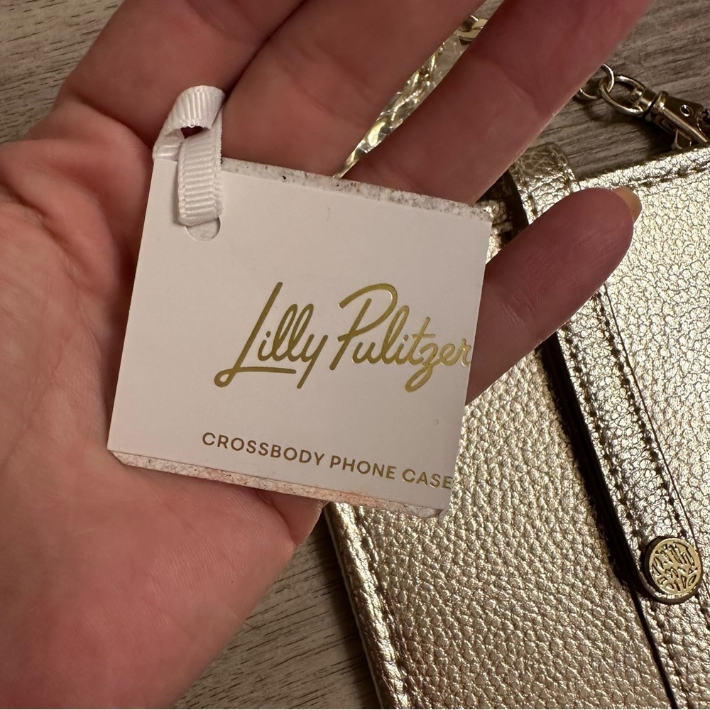 NWT Lilly Pulitzer Gold Crossbody Phone Bag Crossbody Phone Wallet SKU 019113 - Picture 9 of 9